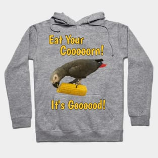 Eat Your Corn African Grey Parrot Hoodie